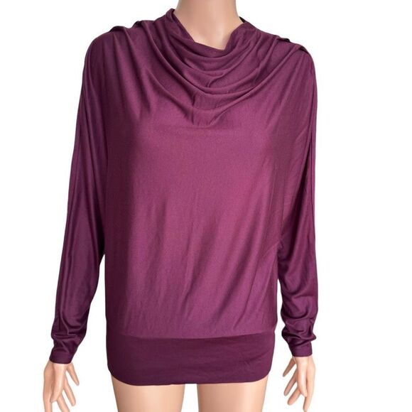 Ann Taylor Tops - Ann Taylor Drape Neck Dolman Top blouse in plum color size M